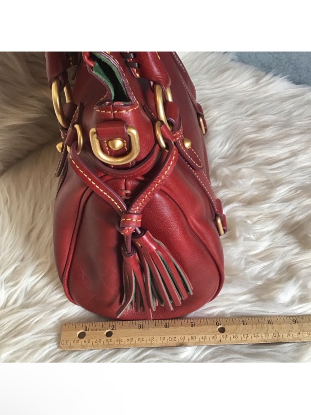 Dooney and Bourke Florentine Satchel in Bordeaux - Picture 5 of 16
